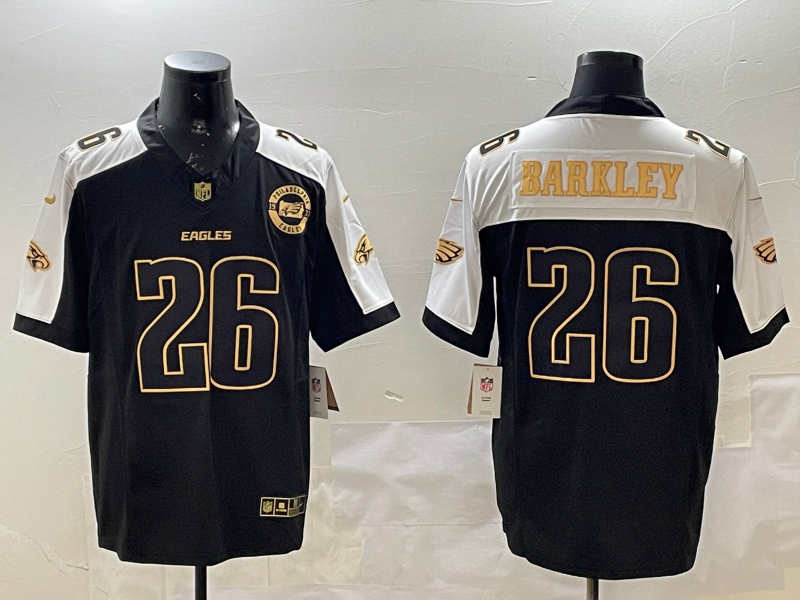 en Philadelphia Eagles 26 Barkley black Nike Thanksgiving NFL 2025 Jersey 004